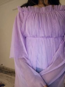 Lavender Trendy Top For Women