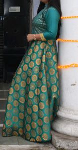 Emerald Green &amp; Gold Gown