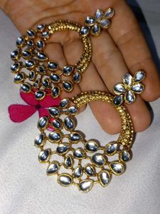 Elegant Kundan Chandelier Earrings