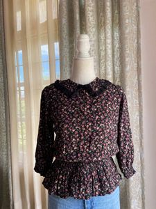 Peter Pan Collar With Smocked Waistline