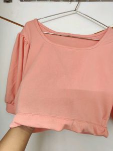 Peach Crop Top.
