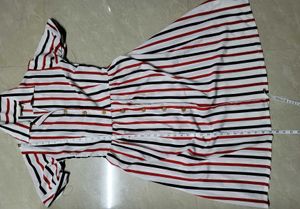 Striped Button-Front Dress