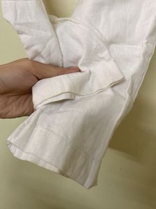 W Pants white Cotton
