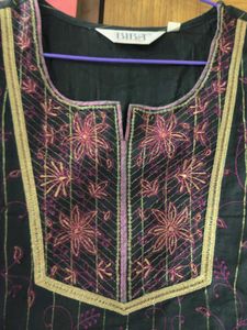 Biba Black &amp; Pink Embroidered Suit Set