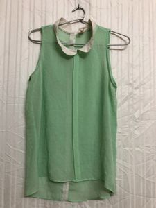 Green Sleevless Top