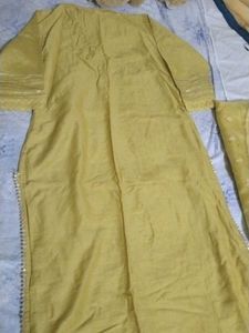 Yellow Embroidered Kurta Set