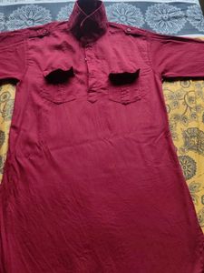Maroon Casual Kurta