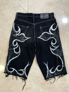 Edgy Graphic Upcycled Denim Jorts