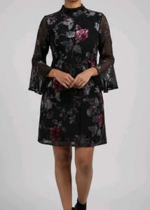 Floral Print Bell Sleeve Dress