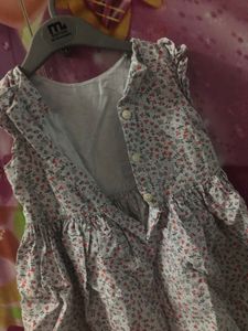 Denim Frock And Cotton