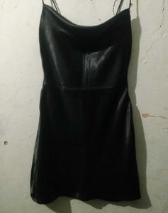 Satin Black Bodycon Dress ❤️