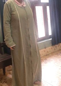 Elegant Olive Green chain Abaya New