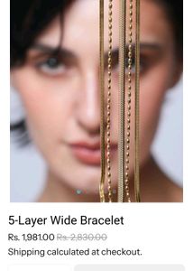 5 layer wide bracelet