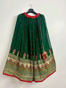 Red &amp; Green Combination Lengha Choli ❤️