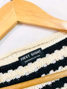 Pinterest Boho Black &amp; Cream Crochet Top A