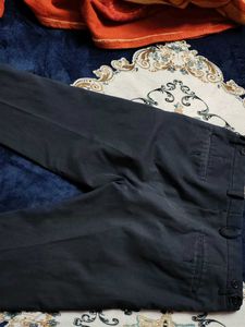 Men's Navy Blue Straight Fit Pants