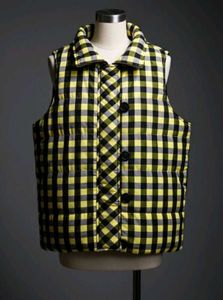 Plaid Sleeveless Jacket