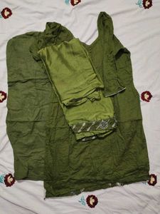 Green Embroidered Kurta Set