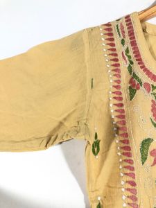 Cream Hand Embroidered Kurtas (Women’s)