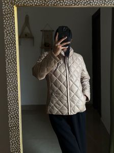 CHATELAINE CHAMPAGNE QUILTED PUFFER JACKET