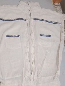 White Embellished Jumpsuit