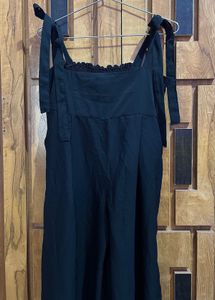 Black Tie Strap Jumpsuit