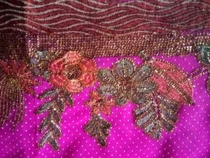 Decorated Rose Saree