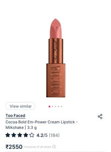 Too Faced Cocoa Bold Creme Lipstick ( Milk Shake))