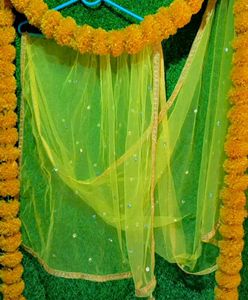 Net Yellow Women Dupatta