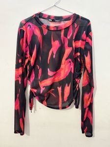 Zara Sheer Patterned Top