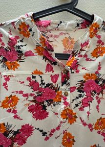 Floral Print Long Sleeve Blouse