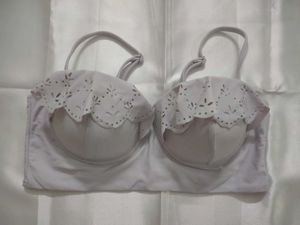 White Ruffle Swim Top