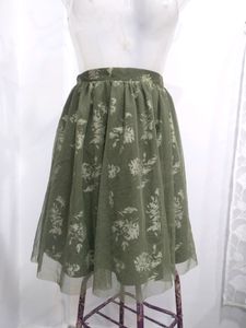 Tulle Inner Printed Mini Skirt