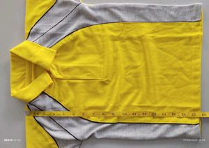 Yellow &amp; Gray Polo T Shirt