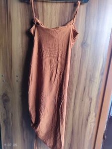 Satin Dress With Draw String
