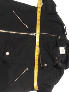 Black Moto Maxi Coat