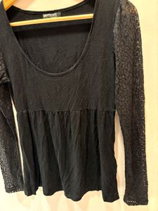 Beautiful Black Lace Sleeve Top -ONLY