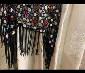 Crochet Fringe Pancho Handmade