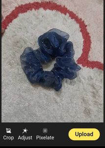 Sparkly Blue Scrunchie