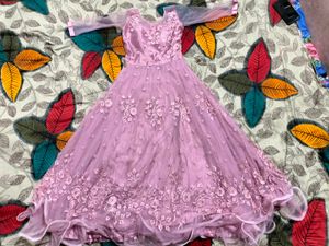Elegant Pink Floral Gown