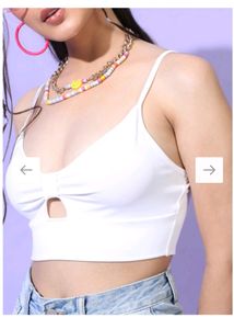 Tokyo Talkies White Bralette Crop Top