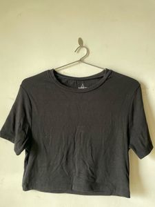 Black Cropped T-Shirt