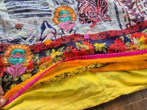 Yellow Saree With Matching Blouse