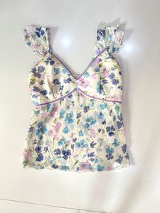 Floral Embroidered Summer Sheer Top