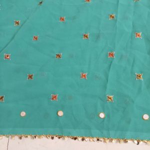 Beautiful Mirror Work Saree