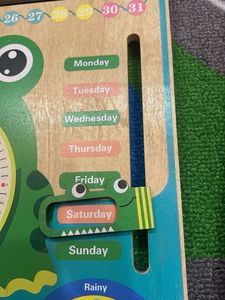 Educational Wooden Frog Clock