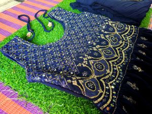 sharara mirror work suit