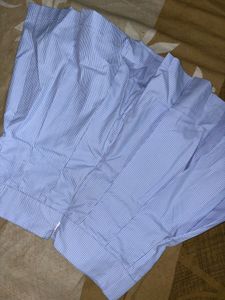 Blue Summer Checks Pleated Skirt