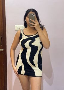 Zebra Print Short Dress