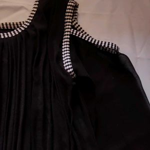 Black Cold Shoulder Blouse